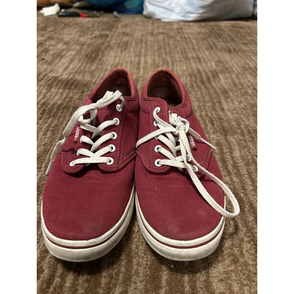 Vans Classic Burgundy‎ Atwood Canvas Sneakers Casual Lace-Up Shoes